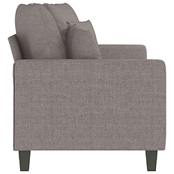 Avis vidaXL Canapé à 2 places Taupe 140 cm Tissu