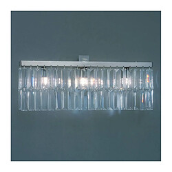 Luminaire Center Applique murale design en cristal PRISMA chrome 3 ampoules Hauteur 22 Cm