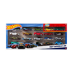 Mattel Coffret de 20 Véhicules Modèle Réduit à l'Échelle de 1/64 Hot Wheels Multicolore