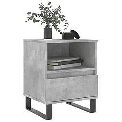 Avis Maison Chic Table de chevet,Table de Nuit,Meuble de Rangement gris béton 40x35x50 cm bois d’ingénierie