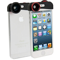 Wewoo Pour iPhone 5 Lentille large et détachable + objectif grand angle fish eye de 180 degrés,