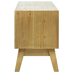 Maison Chic Meuble TV scandinave - Banc TV pour salon Marron sculpté 120x30x42 cm Bois -MN94237 pas cher