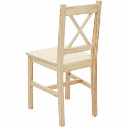 Acheter Decoshop26 4x chaises de salle à manger cuisine style rustique en bois massif 04_0000594