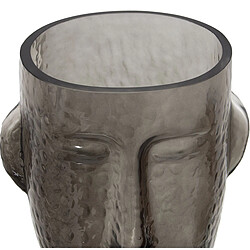 Vase Alexandra House Living Gris Verre Visage 11 x 11 x 29 cm