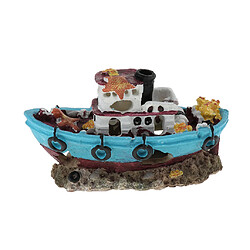 Gros Taille bateaux de pirates sous-marine Ornement de Navire Décoration pour Petits Poissons Crevettes Tortue 18x7x10cm