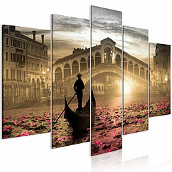 Paris Prix Tableau 5 Panneaux Magic Venice Wide Orange 100 x 200 cm 