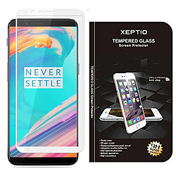 Xeptio OnePlus 5T - verre trempé full blanc 