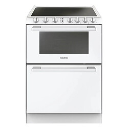 Cuisinière vitrocéramique 38l 4 feux blanc + lave-vaisselle - trv60nrb/1 - ROSIERES