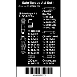 Avis Wera Safe-Torque A2 Set 1, 23?teilig, Drehmomentschlüssel