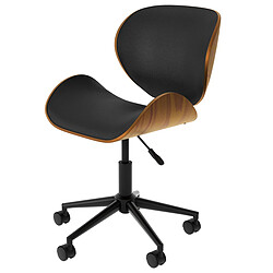 Rendez Vous Deco Chaise de bureau noire Baudoin 