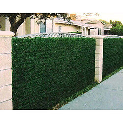 Jet7Garden Haie artificielle 140 brins vert thuya en rouleau 1.5 x 3 m (Lot de 10).