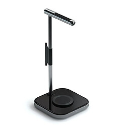 Satechi Stand de Charge Sans Fil pour AirPods Max et iPhone avec Support 20W Noir / Argent