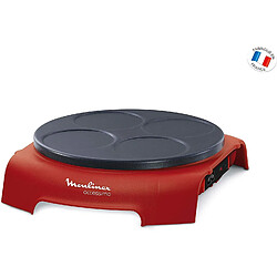 Moulinex Crêpière électrique pour 4 crêpes 720W noir rouge