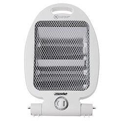 Chauffage à Quartz Basse Consommation Radiateur Électrique Infrarouge d'Appoint, 800, Blanc, Mesko, MS 7710