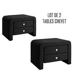 Meubler Design Table Chevet Design Noir Eva X2 