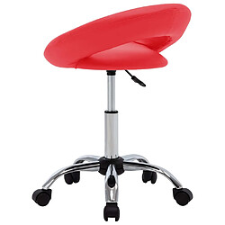 Avis vidaXL Chaise pivotante à manger Rouge Similicuir