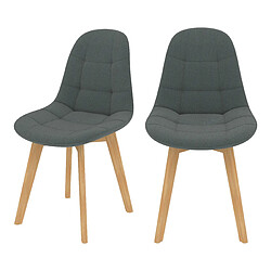 Rendez Vous Deco Chaise Yolo gris foncé (lot de 2) 