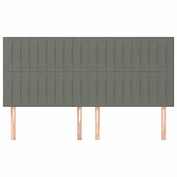 Avis Maison Chic Lot de 4 Têtes de lit design pour chambre - Décoration de lit Gris foncé 80x5x78/88 cm Tissu -MN82466