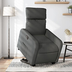 Maison Chic Fauteuil Relax pour salon, Fauteuil inclinable électrique gris foncé tissu -GKD32643