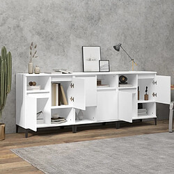 Avis Maison Chic Ensemble de 3 Buffets,commode,console pour rangement blanc 60x35x70 cm bois d'ingénierie -MN97892