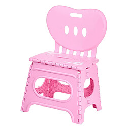 chaise pliante en plastique pour enfants tabouret pliant avec dossier rose-l pas cher