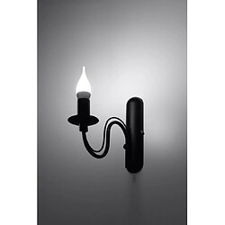 Avis Luminaire Center Applique murale MINERWA acier noir 1 ampoule