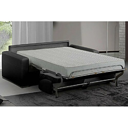 Inside 75 Canapé convertible express MASTER couchage 120cm matelas 18cm cuir vachette noir pas cher