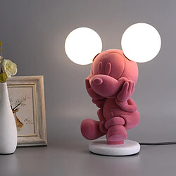 Universal Dessin animé souris lampe de table designer salon nordique enfant chambre princesse lampe de chevet net rouge mignon dimmer lumineux (gris)