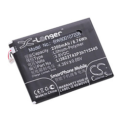 Batterie Li-Polymer 2300mAh (3.8V) vhbw pour téléphone portable smartphone ZTE Grand S Flex comme Li3823T43P3h715345-H.