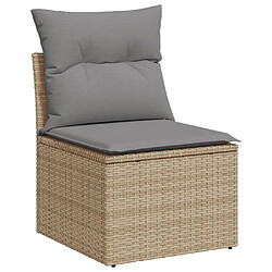 Acheter vidaXL Salon de jardin avec coussins 5 pcs beige résine tressée