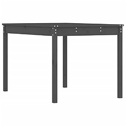 vidaXL Table de jardin gris 121x82,5x76 cm bois massif de pin