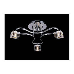 Luminaire Center Semi Plafonnier Sisco rond 3 Ampoules chrome poli Coloris : chrome poli Coloris de l'abat jour : transparent Diamètre en Cm : 54 Hauteur en Cm : 21 Poids en Kilos : 2,5 Nombre d'ampoules : 3 Type d'ampoule :