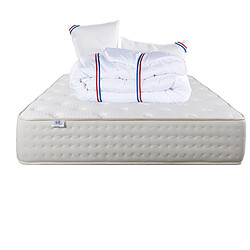 Acheter LUXURY LITERIE Matelas 140x200 cm, Purlux, 26cm, latex, indépendance du couchage, face été/hiver + 2 Oreillers + Couette