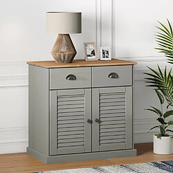 Maison Chic Buffet commode,console avec tiroirs pour rangement VIGO 78x40x75 cm gris bois massif de pin -MN18596