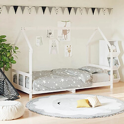 Maison Chic Lit simple Cadre de lit pour enfants,Lit d'Enfant Moderne blanc 90x200 cm bois de pin massif -MN21829