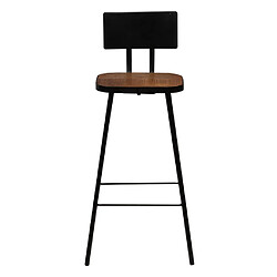 vidaXL Tabourets de bar lot de 2 bois massif de récupération