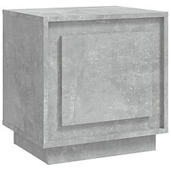 vidaXL Table de chevet gris béton 44x35x45 cm bois d'ingénierie