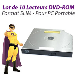 Lot 10x Lecteurs SLIM DVD-ROM SATA Philips Lite-On Sony Hitachi PC Portable SFF · Occasion 