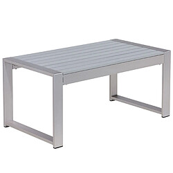 Beliani Table basse Aluminium Mat Gris clair SALERNO