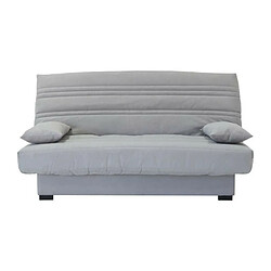 Banquette clic clac 3 places - Tissu gris clair - L199 x P96 x H103 cm - CHLoe