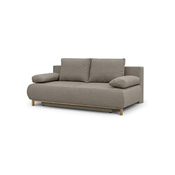 Avis Banquette convertible 3 places MIKA - Tissu beige - Coffre de rangement - L 192 x H 84 x P 93 cm