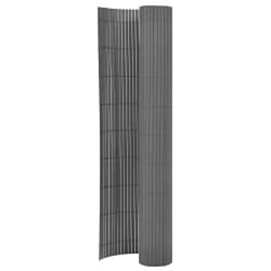 vidaXL Clôture de jardin double face 110x500 cm Gris