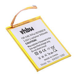 vhbw Li-Ion Batterie 3400mAh (3.82V) pour téléphone portable, Smartphone Huawei Ascend VIE-L09, VIE-L29 comme HB376883ECW. 