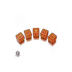 Q-Workshop Ork Dice D6 Red/Yellow (5) Board Game