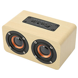 ComfortXL Enceinte bluetooth rétro avec microphone intégré - enceinte portable sans fil - prise en charge de la carte mémoire usb aux mp3 - grain de bois jaune 