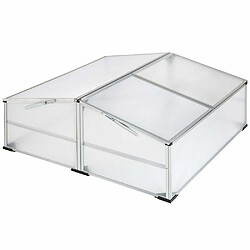 Helloshop26 Mini serre de jardin aluminium 102 x 102 cm polycarbonate 1608023