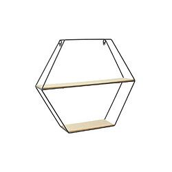 The Home Deco Factory Etagère en bois et métal hexagonale 46 cm.