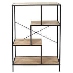 The Home Deco Factory Etagère Edison - H. 113 cm - Noir et Bois The Home Deco Factory - Etagère Edison - H. 113 cm - Noir et Bois - Industriel