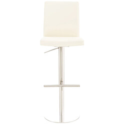 Non Tabouret de bar Cadiz simili cuir acier inoxydable