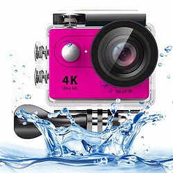 Yonis Caméra sport 4K + SD 4Go Caméra Sport 4 K Ultra HD 12 Mp LCD 2 Pouces Wifi 170 Degrés Étanche Rose + SD 4Go YONIS